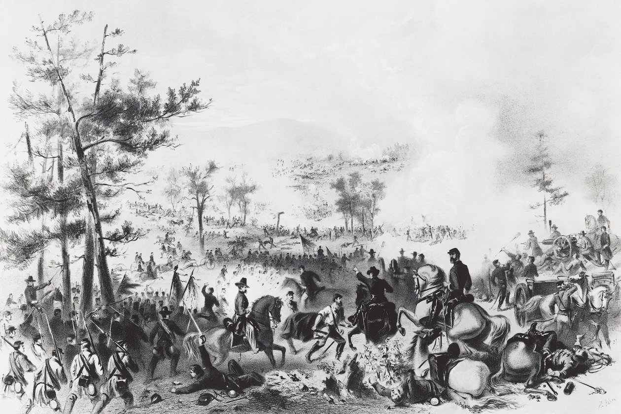 Schlacht von Gettysburg, Sieg der Unionskräfte unter George Gordon Meade und Niederlage von General Robert Edward Lee, 1.-3. Juli von Unbekannt Unbekannt