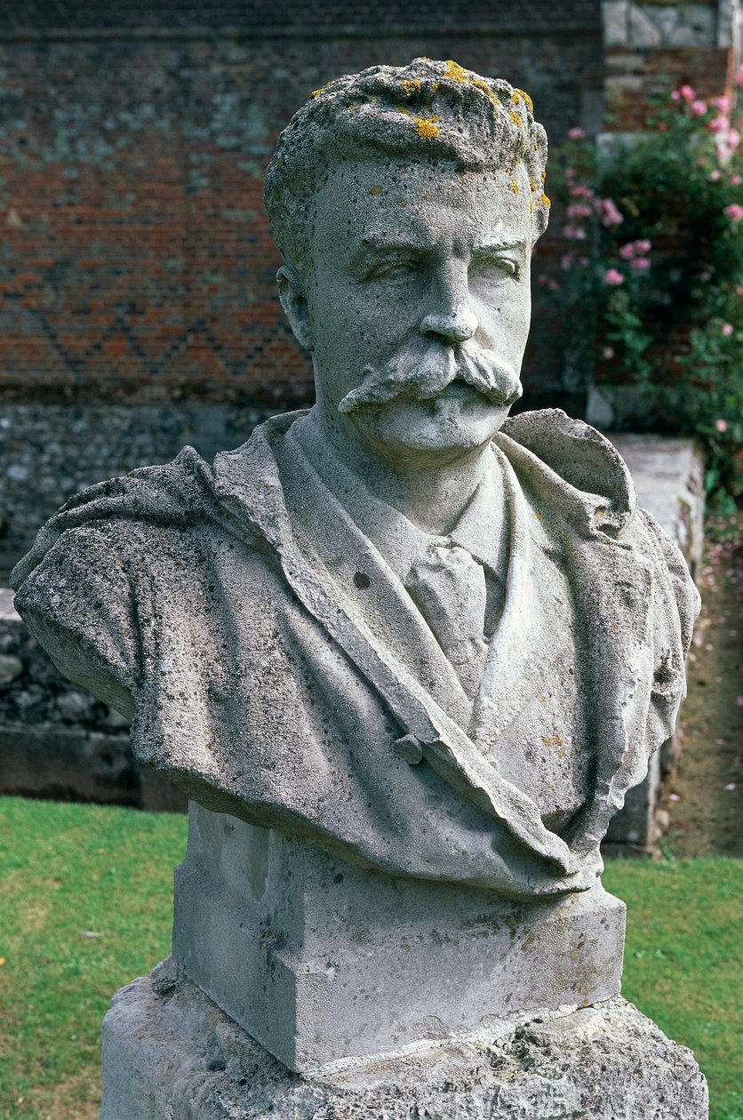 Büste von Guy De Maupassant, Garten des Schlosses Miromesnil, Frankreich, Haute-Normandie von Unbekannt Unbekannt