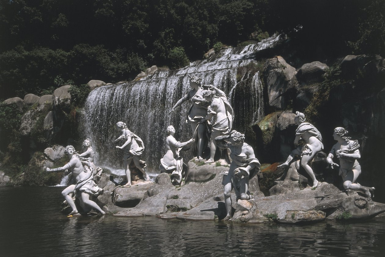 Italien, Region Kampanien, Caserta, Königspalast, Diana-und-Actaeon-Brunnen von Unbekannt Unbekannt