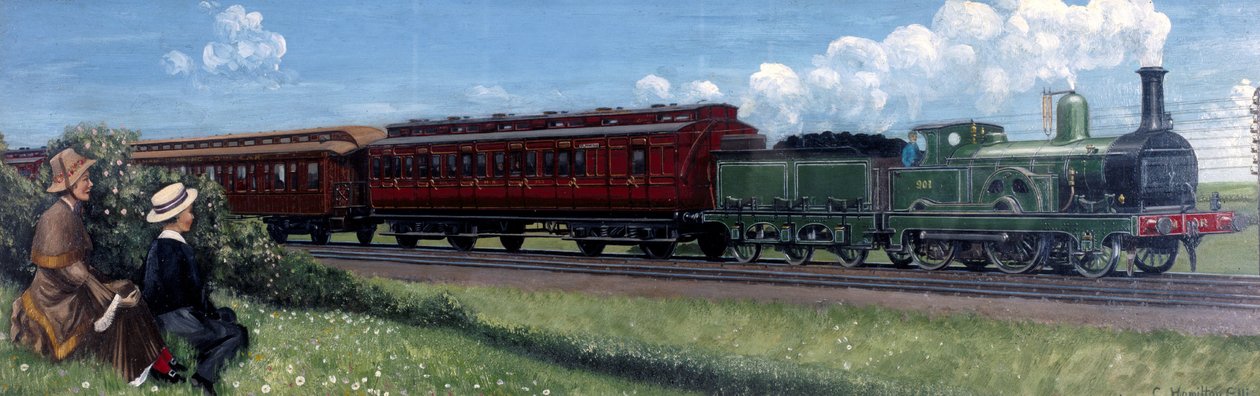 Midland Railway Express auf dem Weg zum St Pancras Bahnhof, London von Unbekannt Unbekannt