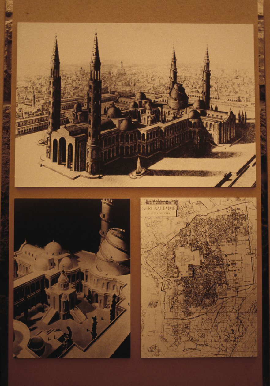 Pläne und Zeichnungen der Altstadt von Jerusalem, Jerusalemer Davidsturm-Museum von Unbekannt Unbekannt