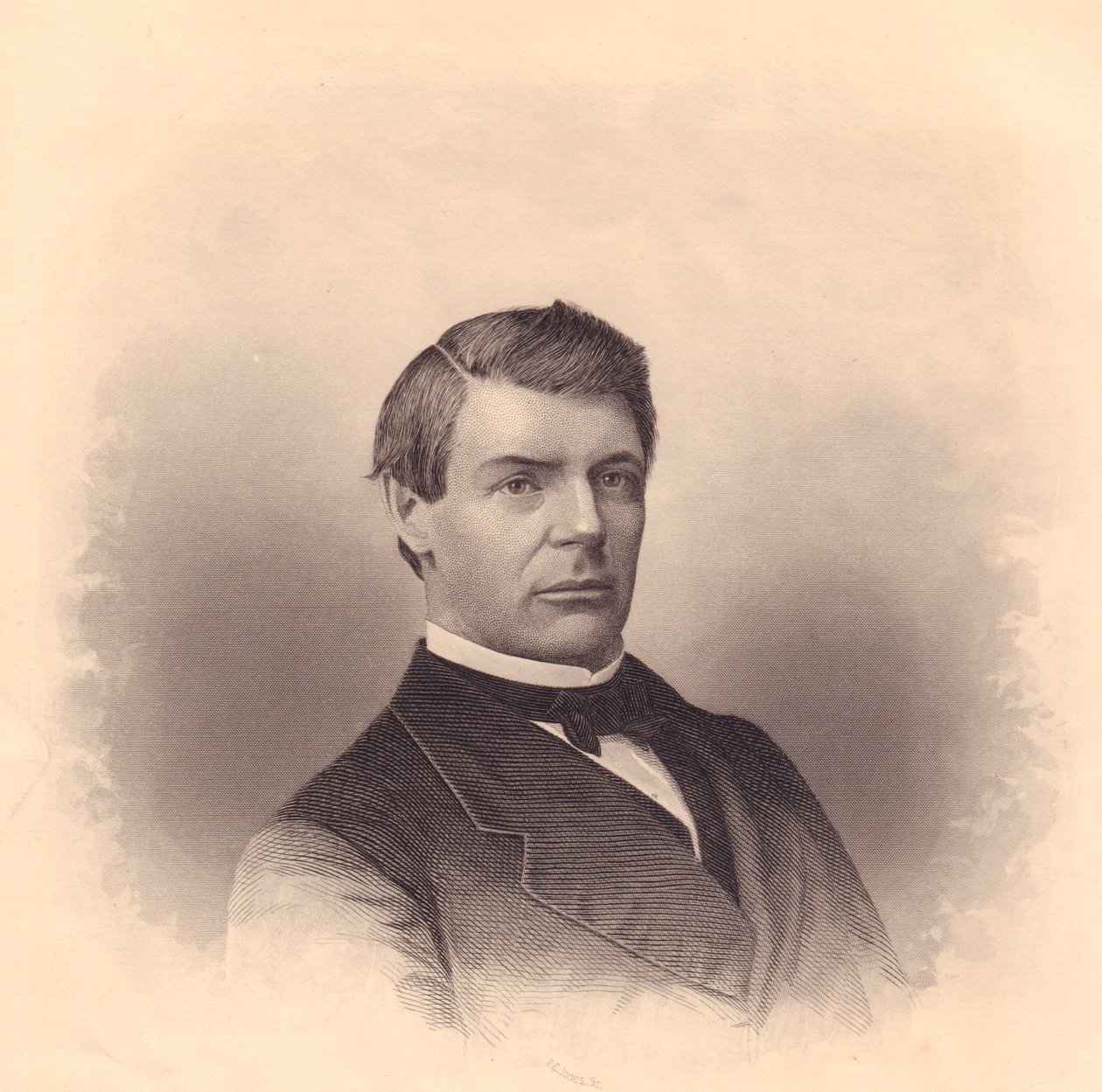 Porträt des amerikanischen methodistischen Bischofs John Morgan Walden (1831-1914), Stich von F. E. Jones, um 1870 von Unbekannt Unbekannt