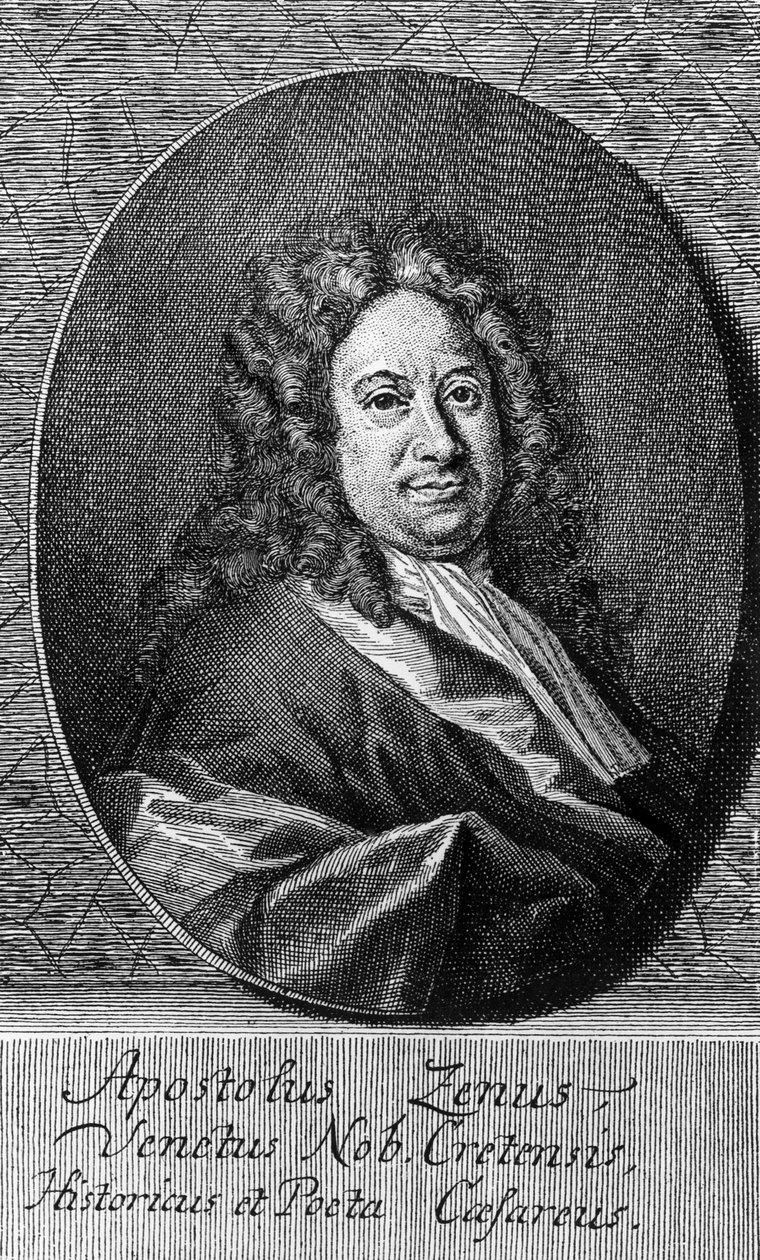 Porträt von Apostolo Zeno (ca. 1668-1750), italienischer Dichter, Librettist, Journalist und Schriftsteller von Unbekannt Unbekannt