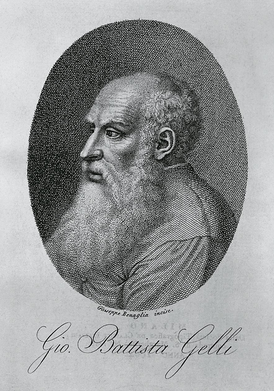 Porträt von Giovan Battista Gelli, graviert von Giuseppe Benaglia von Unbekannt Unbekannt