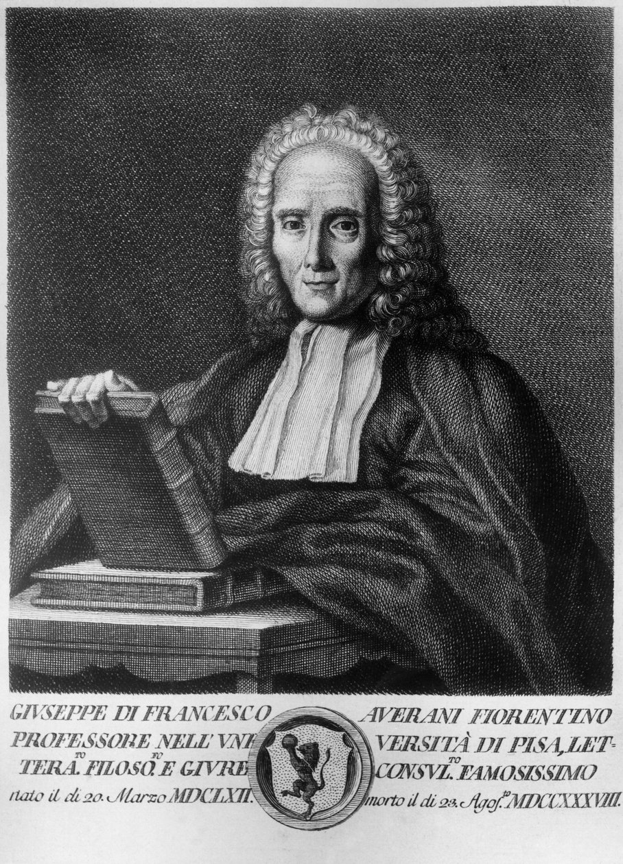 Porträt von Giuseppe Averani, bekannt als Averanus (1662-1738), italienischer Jurist und Naturforscher von Unbekannt Unbekannt
