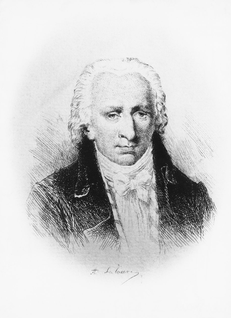 Porträt von Stanislas Jean, Marquis de Boufflers, Radierung nach einer Zeichnung von Adolphe Lalauze von Unbekannt Unbekannt