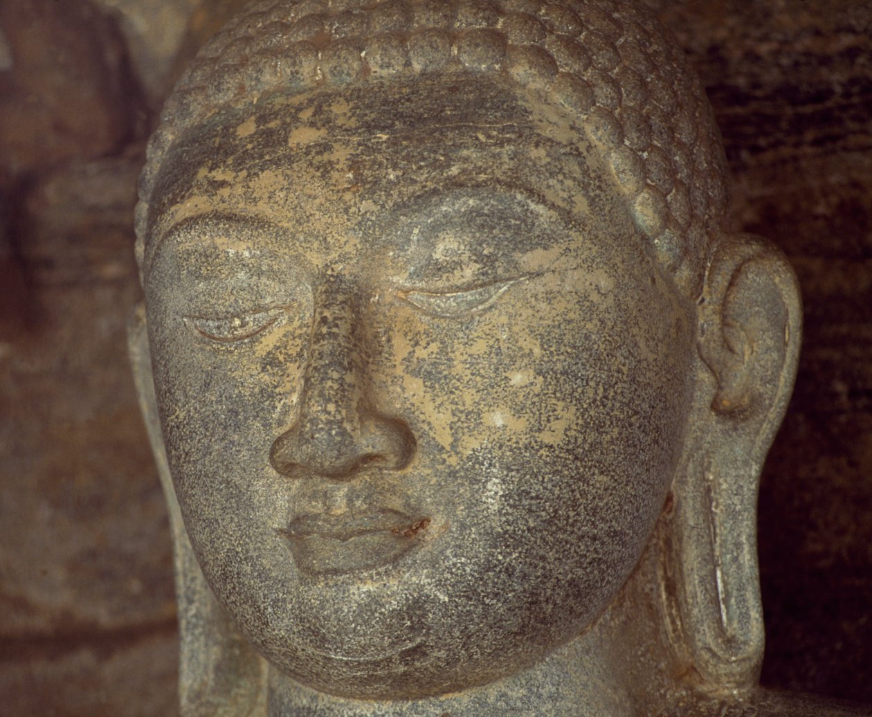Sri Lanka, Polonnaruwa, Detail der Buddha-Statue von Gal Vihara (UNESCO-Welterbeliste) von Unbekannt Unbekannt