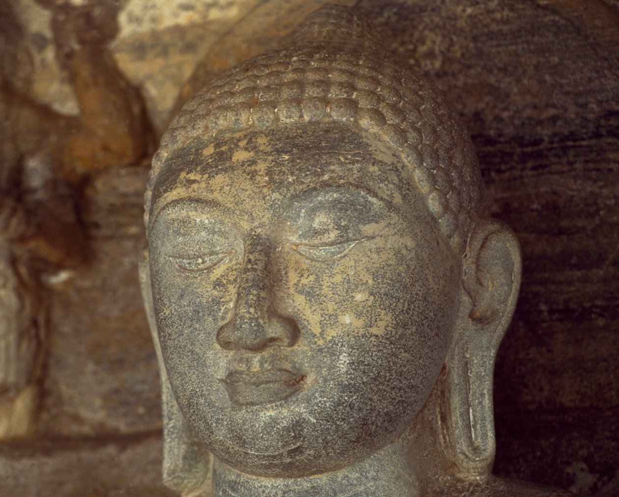 Sri Lanka, Polonnaruwa, Detail der Buddha-Statue von Gal Vihara (UNESCO-Welterbeliste) von Unbekannt Unbekannt