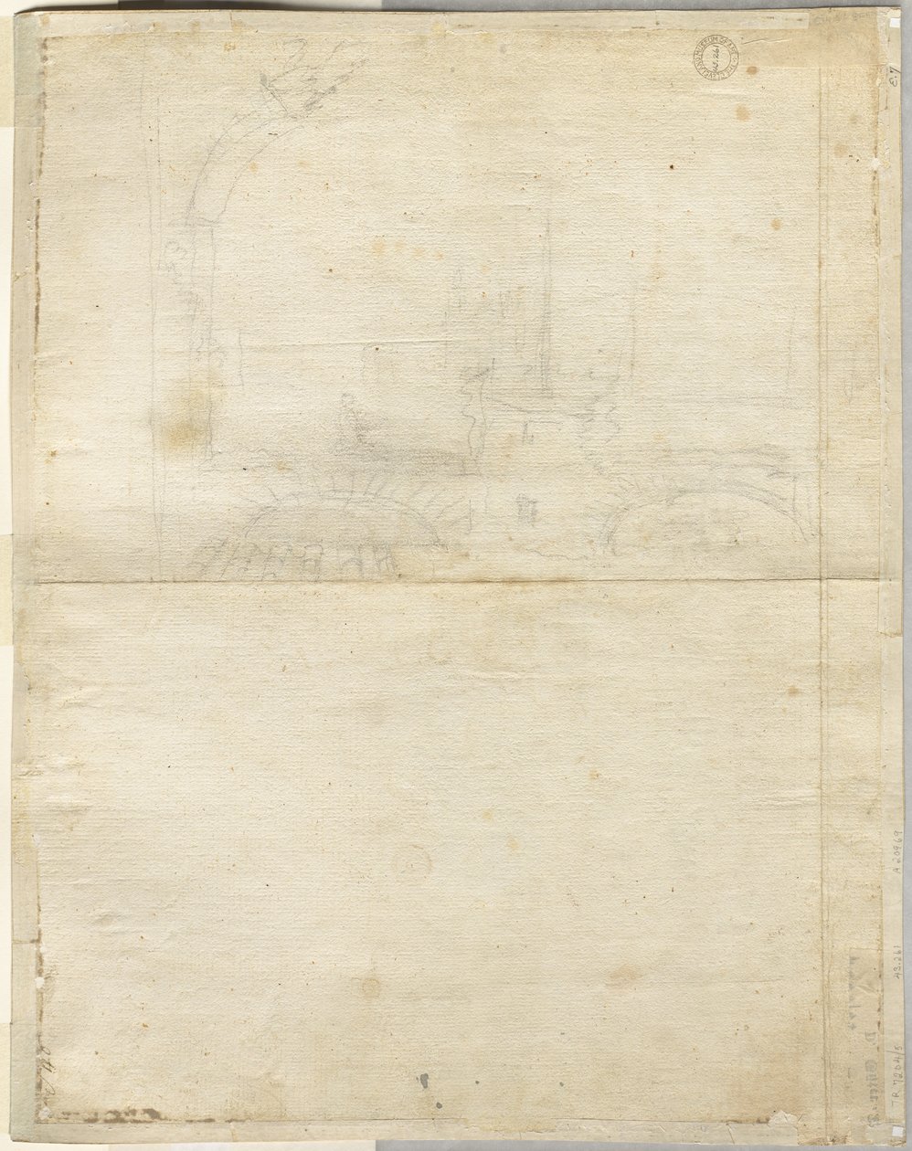 Skizze für San Giovanni in Laterano (verso) von Lievin Cruyl