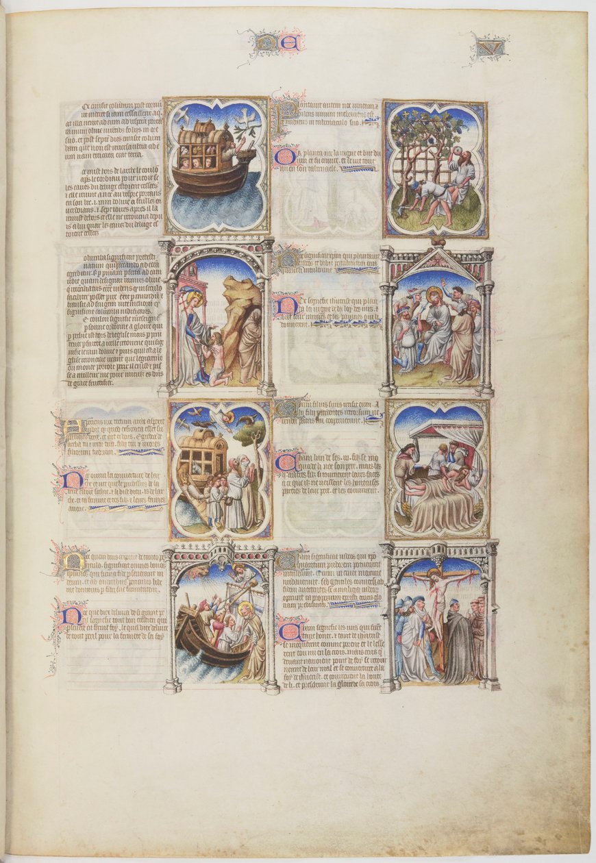 Bible moralisée, Leben des Noah, folio 5r von Limbourg Brothers