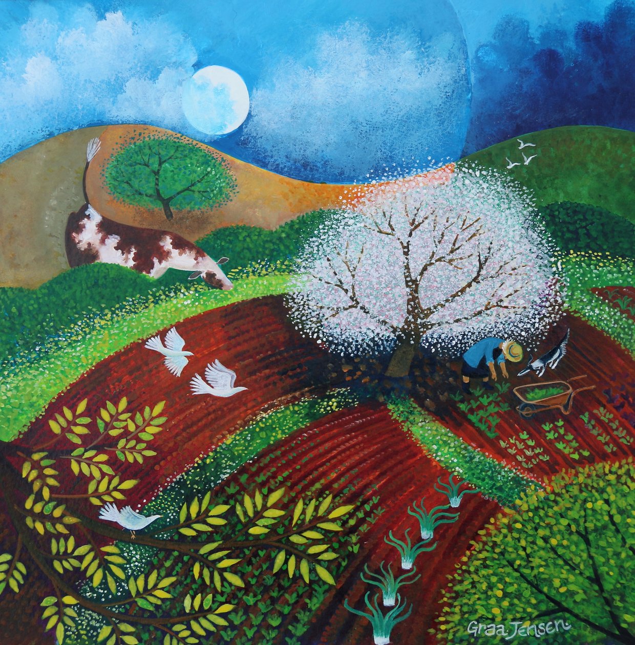 Neugierige Kuh (überarbeitet) von Lisa Graa Jensen