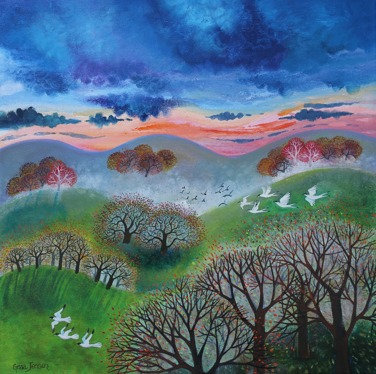 Oktober Sonnenuntergang, 2024 von Lisa Graa Jensen