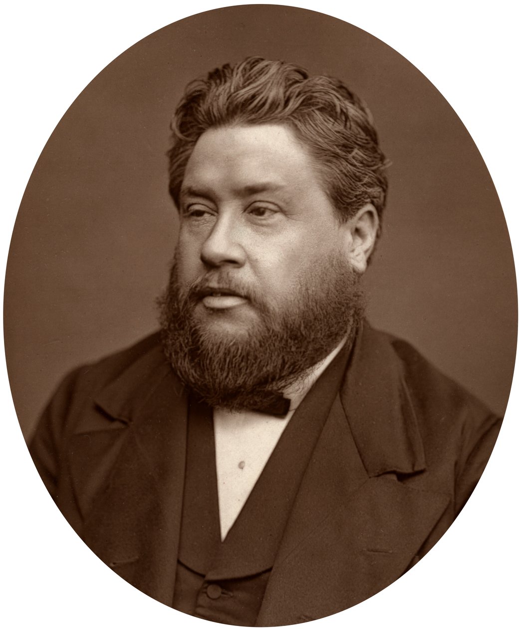Reverend Charles Haddon Spurgeon, Pastor der Metropolitan Tabernacle, 1880 von Lock and Whitfield