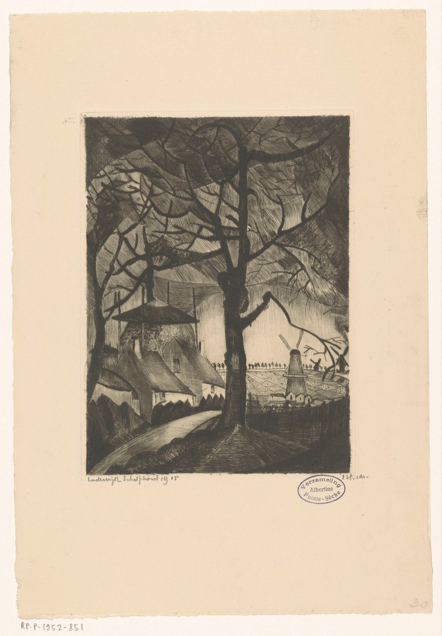 Bauernhof von Lodewijk Schelfhout (signed by artist)