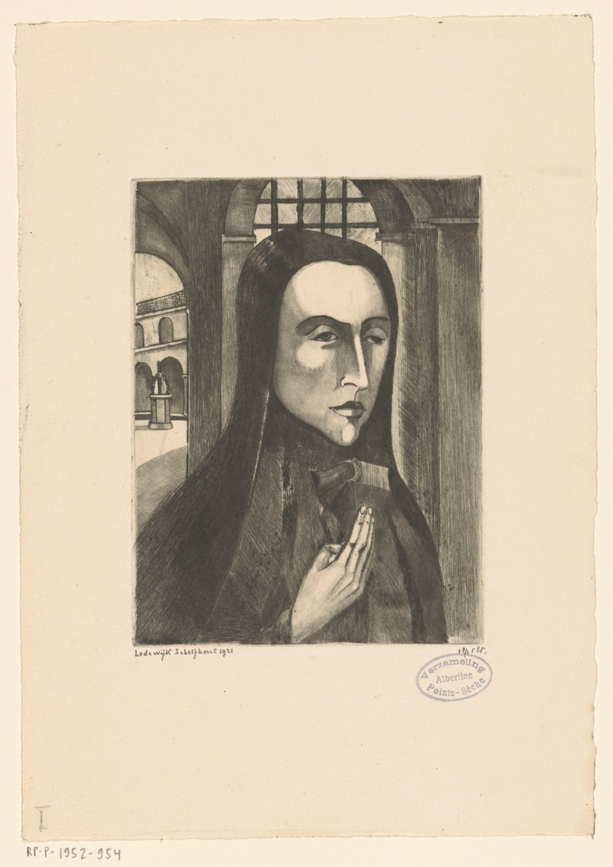 Korsische Frau von Lodewijk Schelfhout (signed by artist)