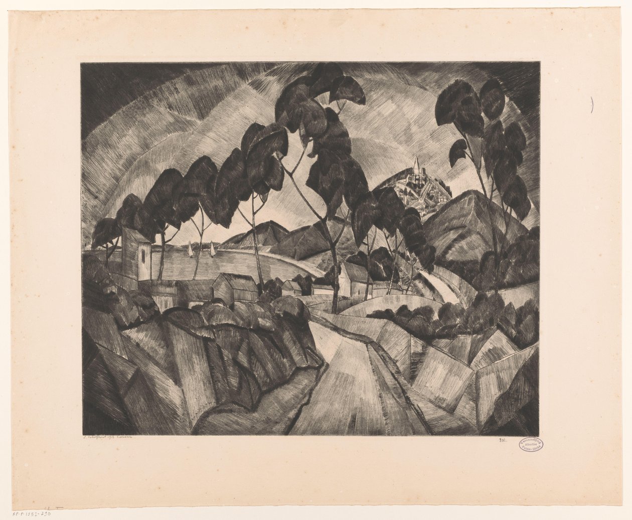 Hügellandschaft in der Provence von Lodewijk Schelfhout (signed by artist)