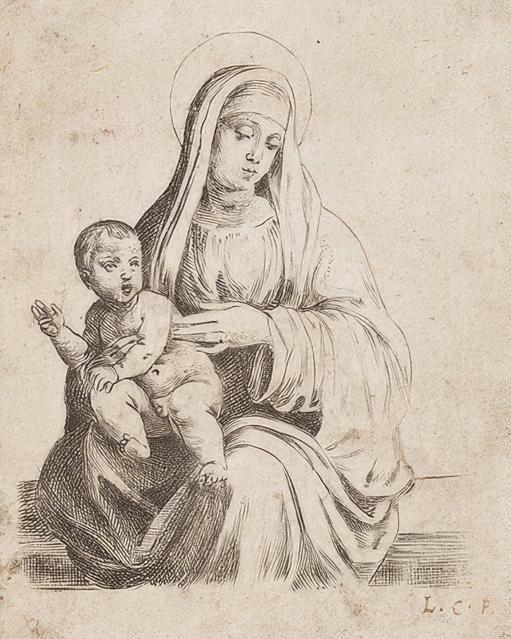 Die schöne, kleine Madonna des Giacomo Francia von Lodovico Carracci
