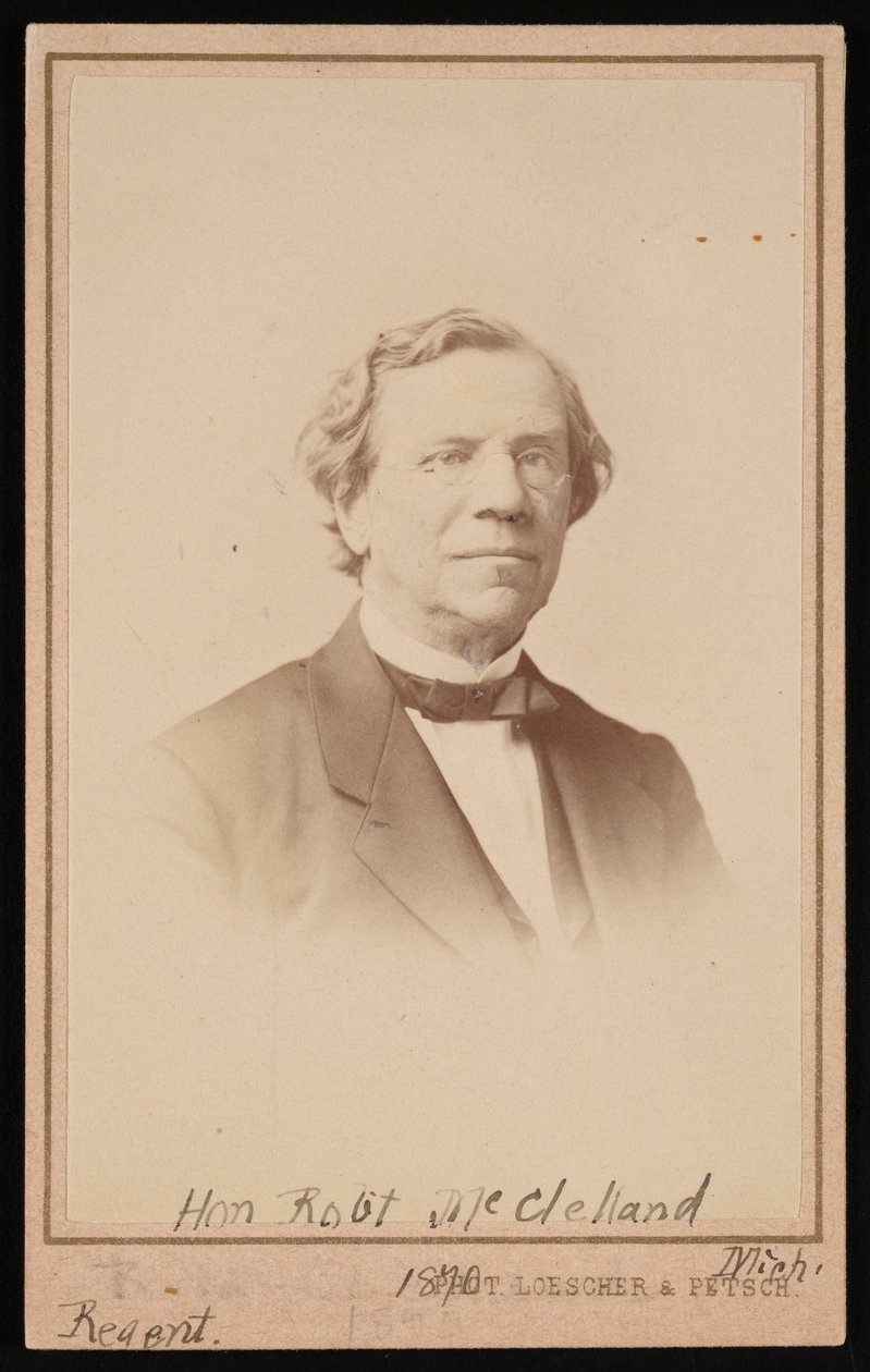 Porträt von Robert McClelland 1807-1880, 1870 von Adolf Charlemagne