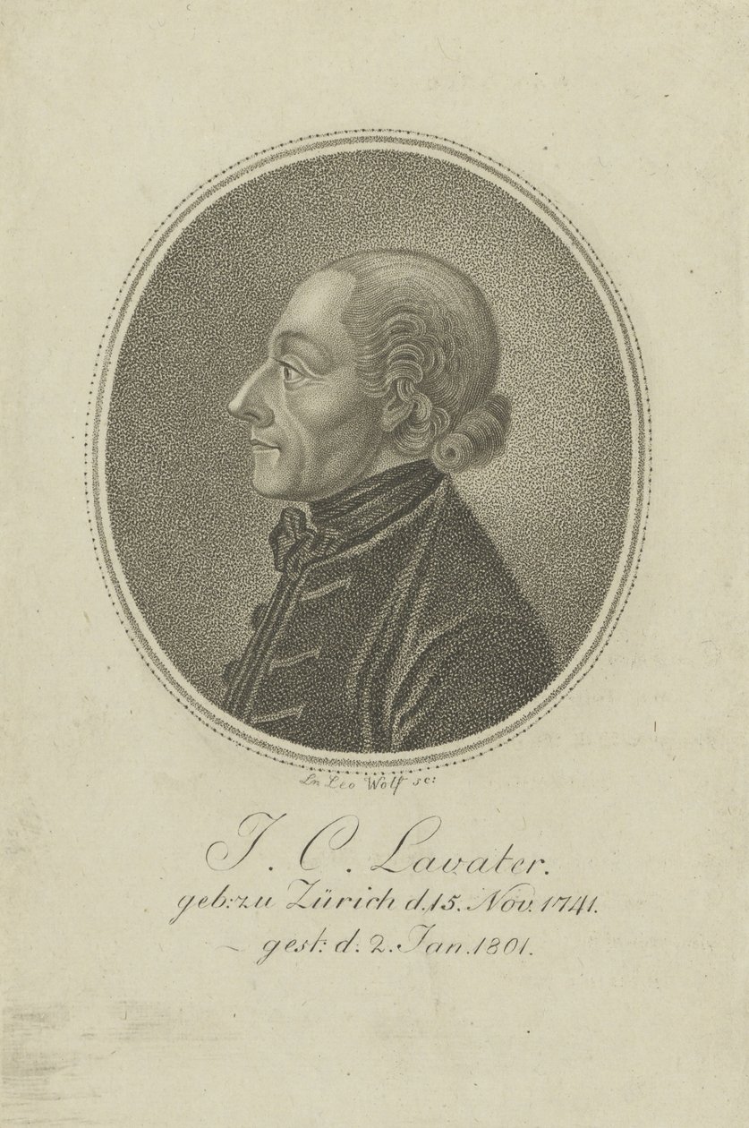 Porträt des Dichters und Physiognomen Johann Kaspar Lavater 1741-1801, um 1810 von Loeser Leo Wolf