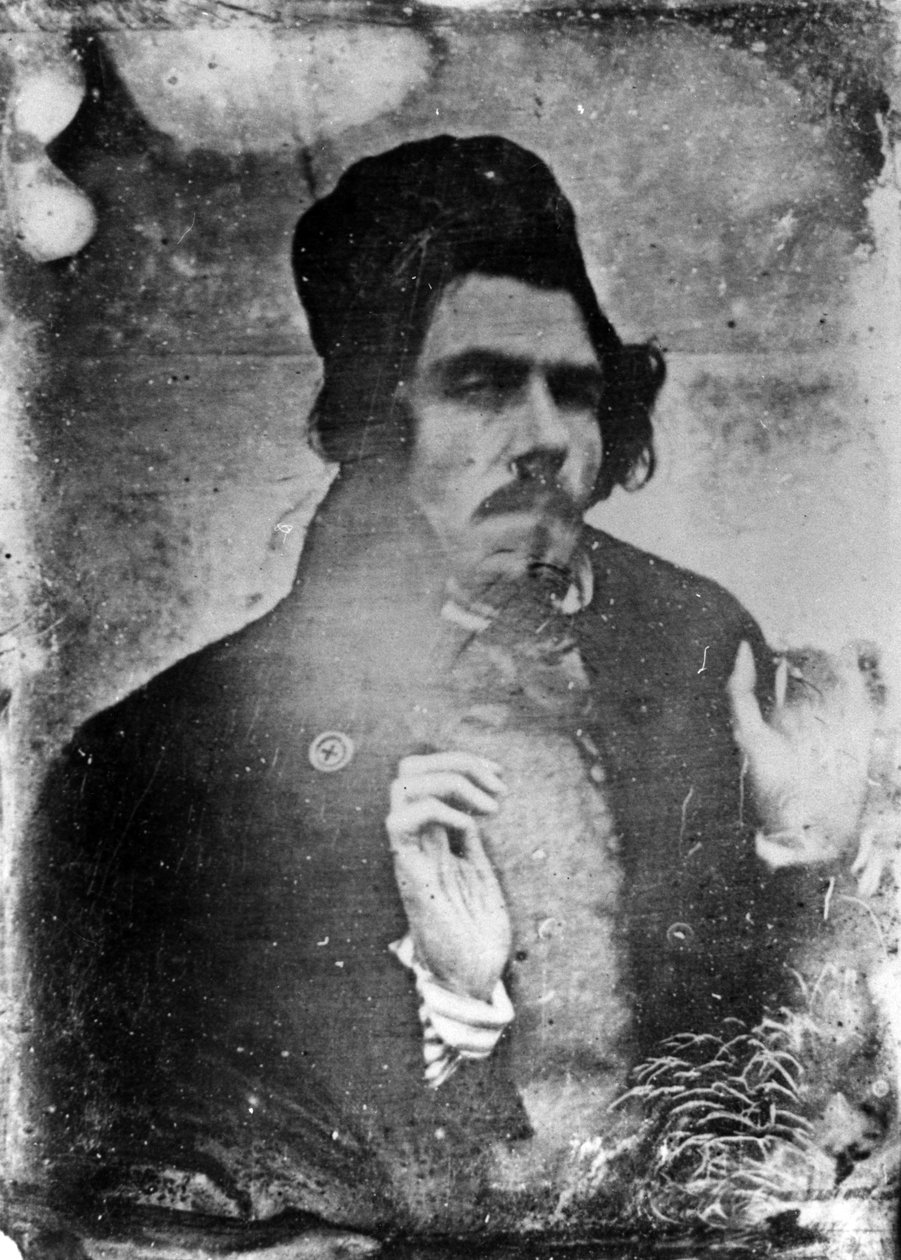 Porträt von Eugène Delacroix, 1842 von Léon Riesener