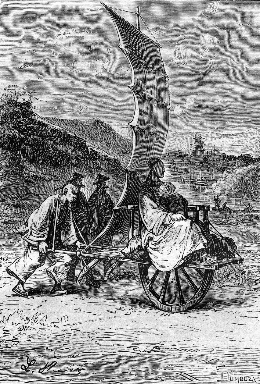 Illustration für Jules Verne „Die Leiden eines Chinesen in China“ von Léon Benett
