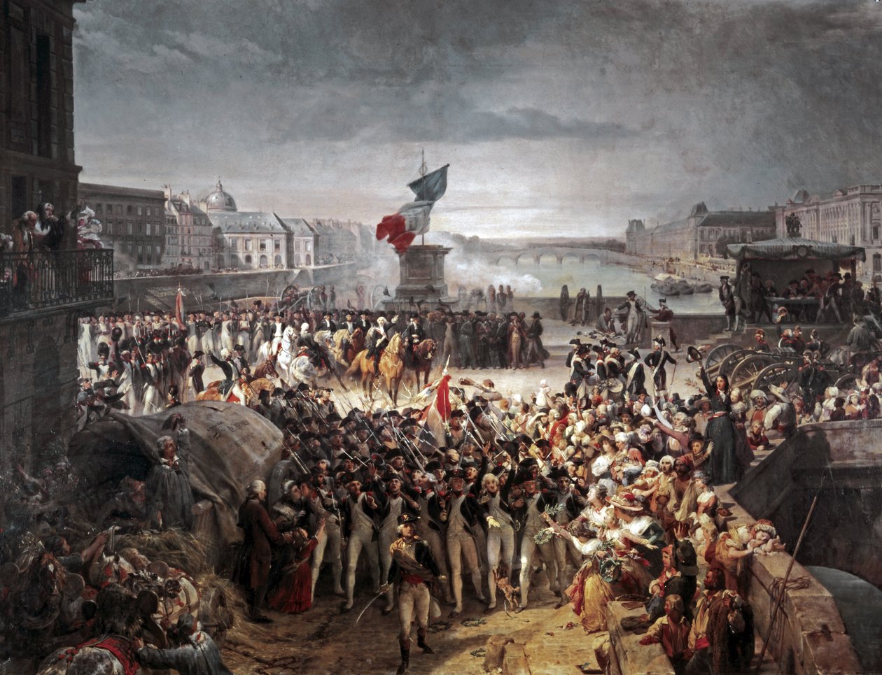 Die Pariser Nationalgarde schließt sich der Armee an. Sept. 1792 von Léon Cogniet