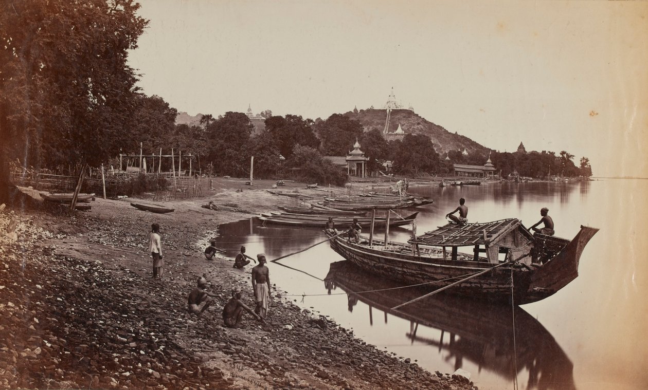 Boote in Ava, Burma von Lord Henry Rawlinson