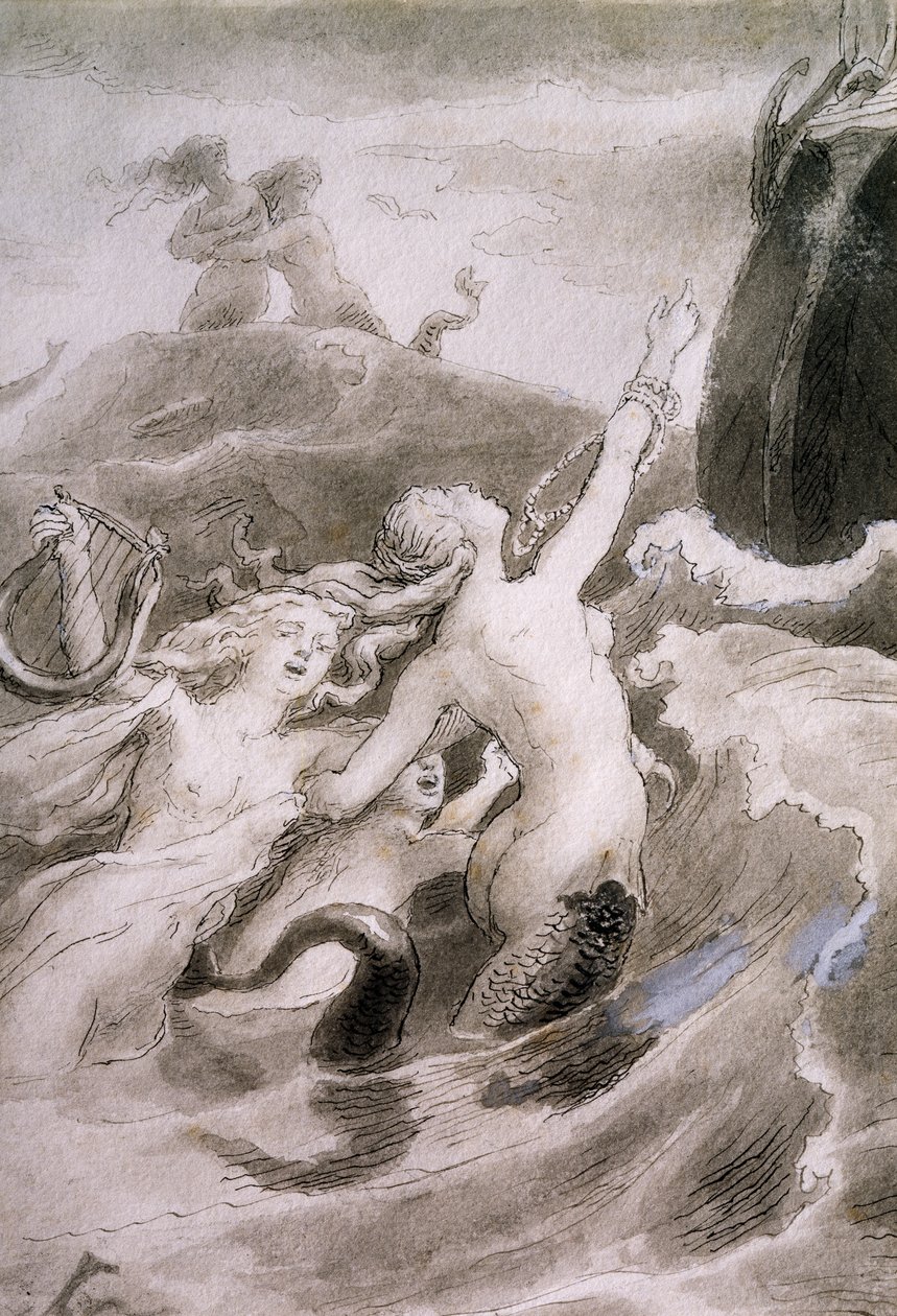 Die kleine Meerjungfrau, Illustration von Lorenz Frolich für Märchen von Hans Christian Andersen von Lorens Frolich