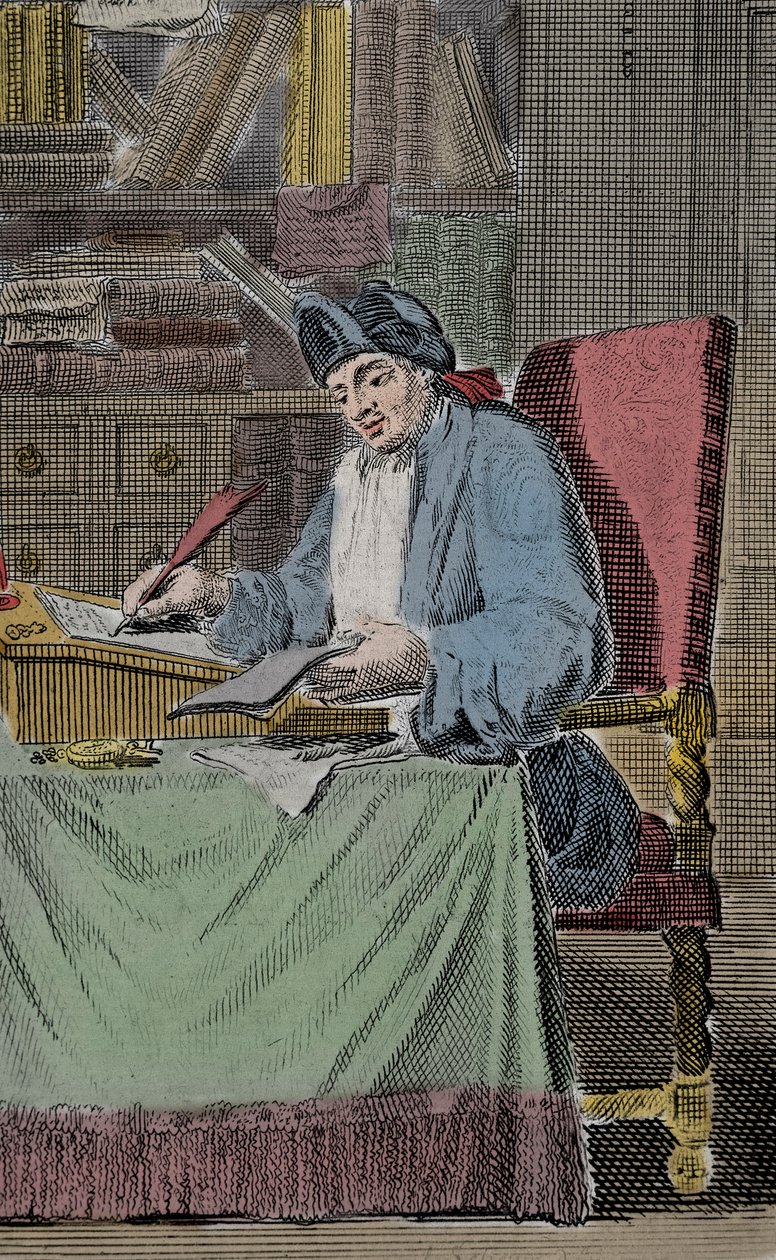 Porträt von Hercules Savinien Cyrano dit Cyrano de Bergerac, französischer Schriftsteller von Lorenz Scherm