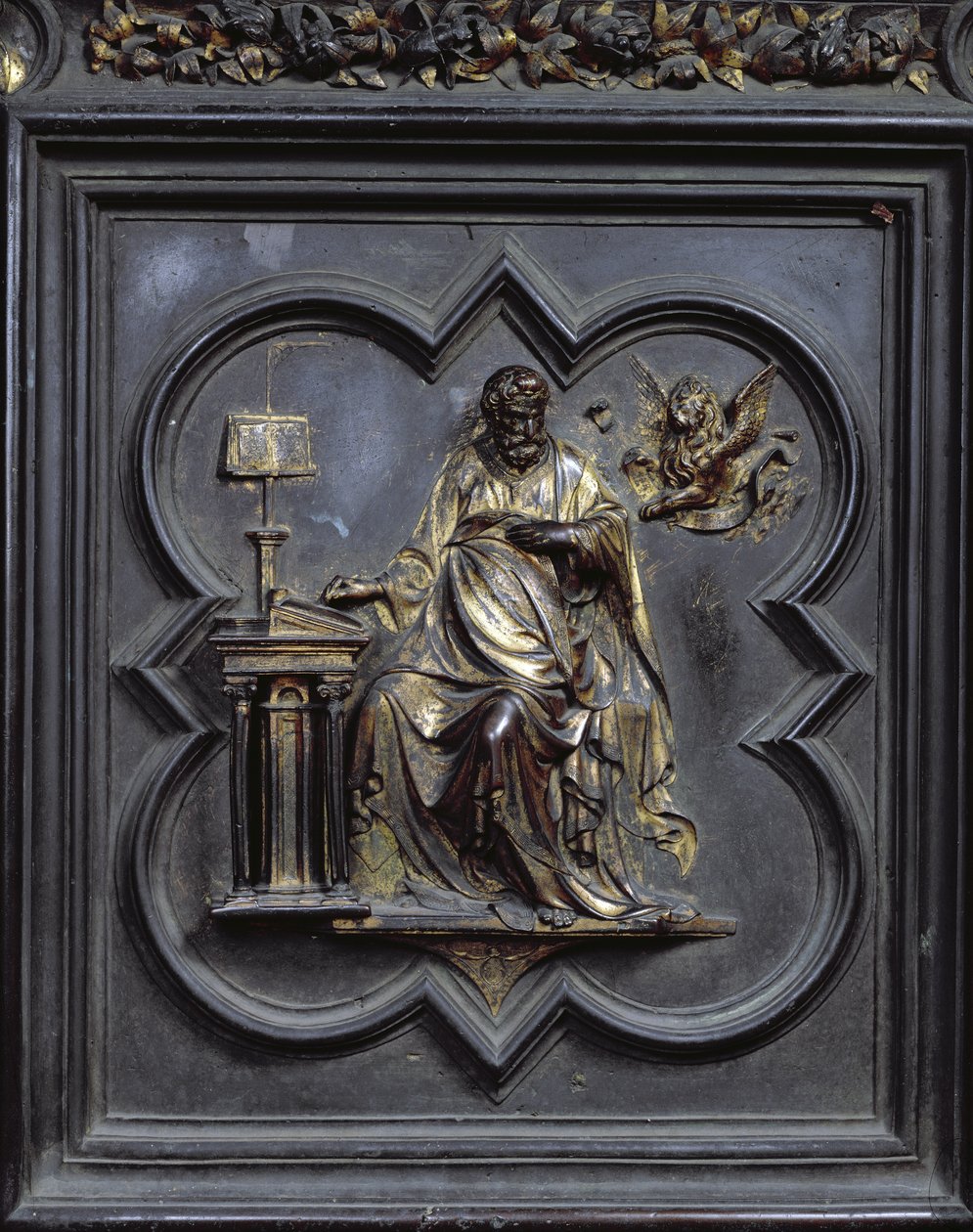 Der Evangelist Markus, Tafel D der Nordtüren des Baptisteriums von San Giovanni, 1403-24 von Lorenzo Ghiberti