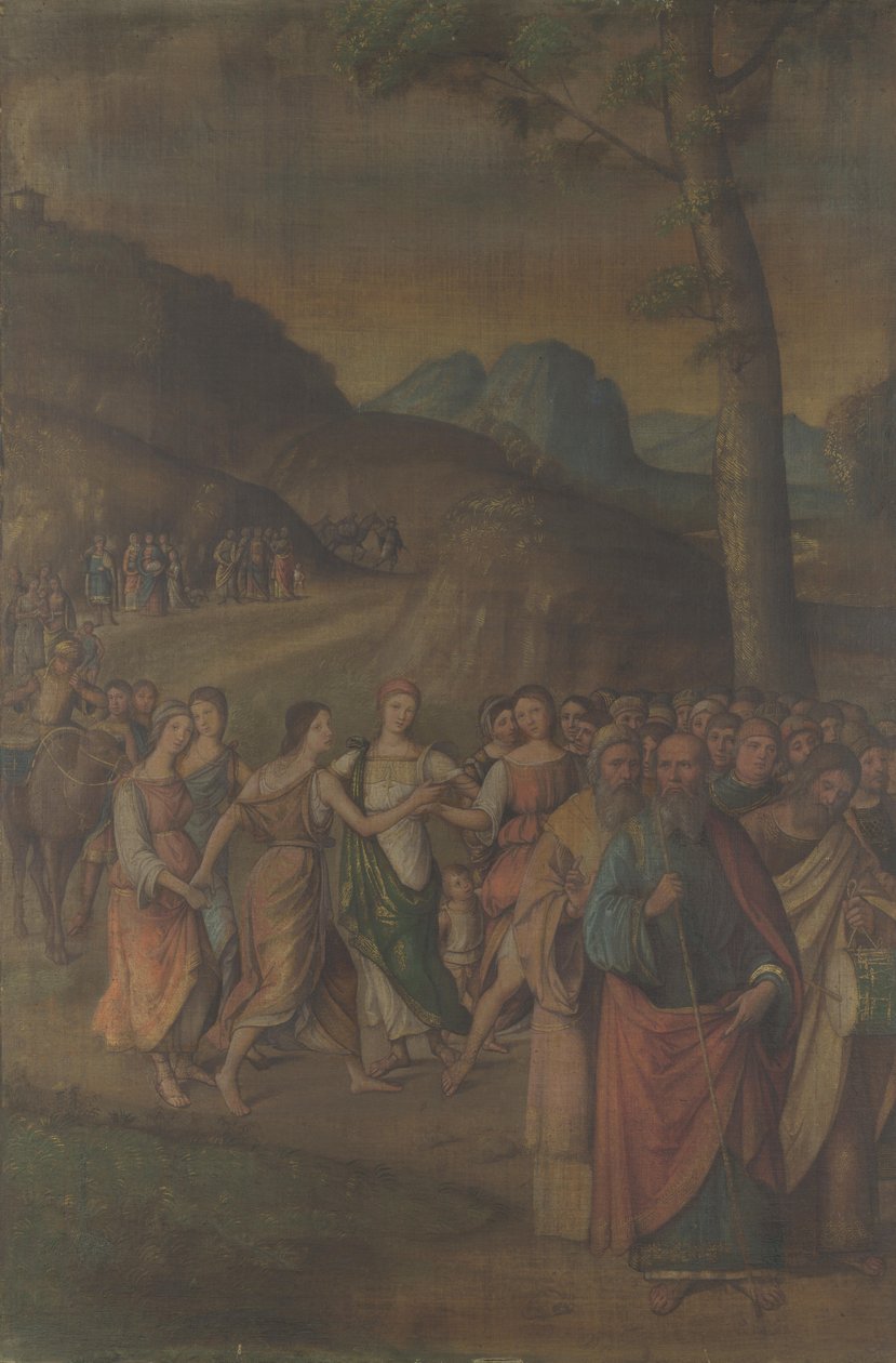 Der Tanz der Miriam aus der Geschichte von Moses, nach 1508 von Lorenzo Costa