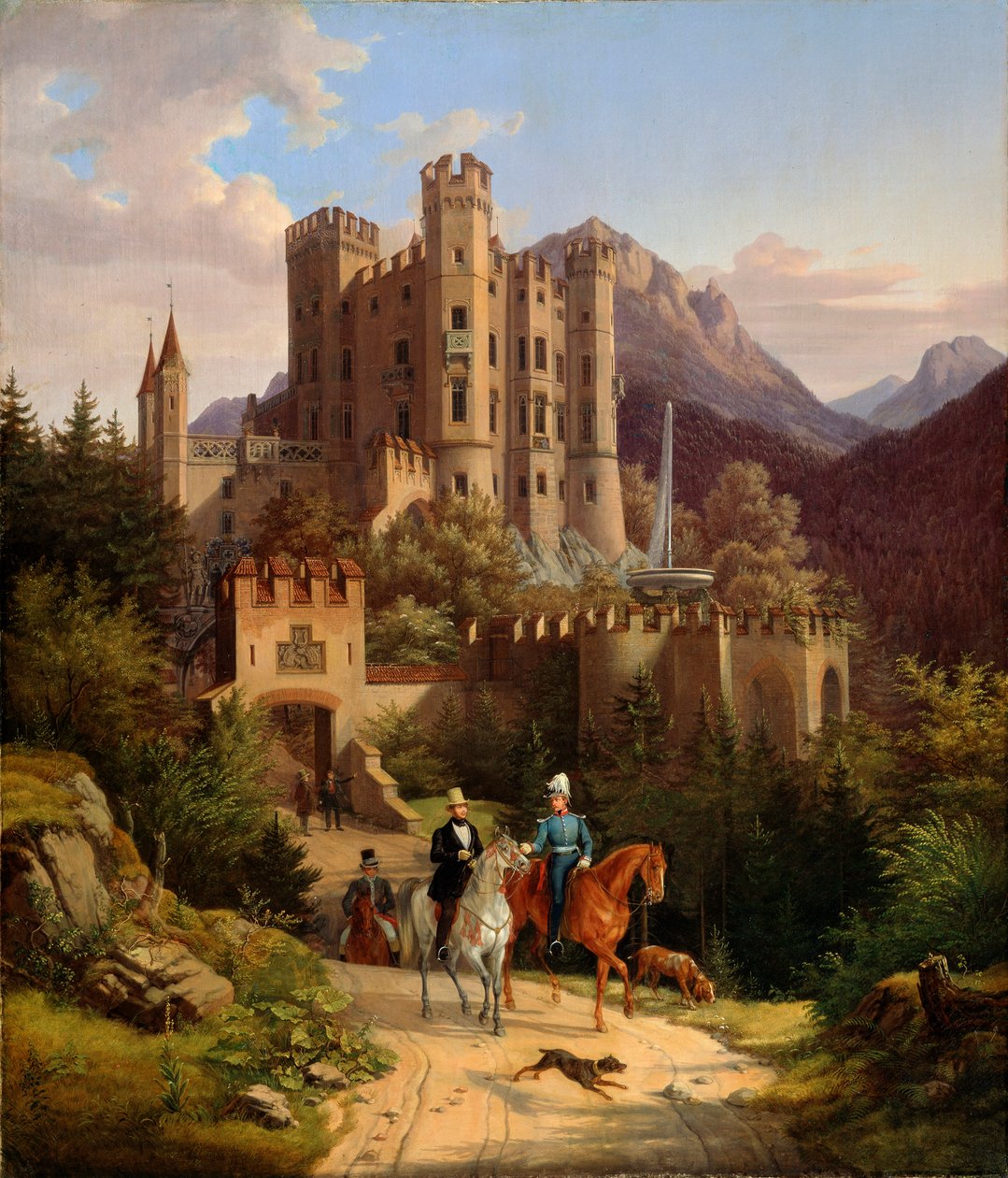 Der Kronprinz Maximilian reitet in Hohenschwangau von Lorenzo II Quaglio