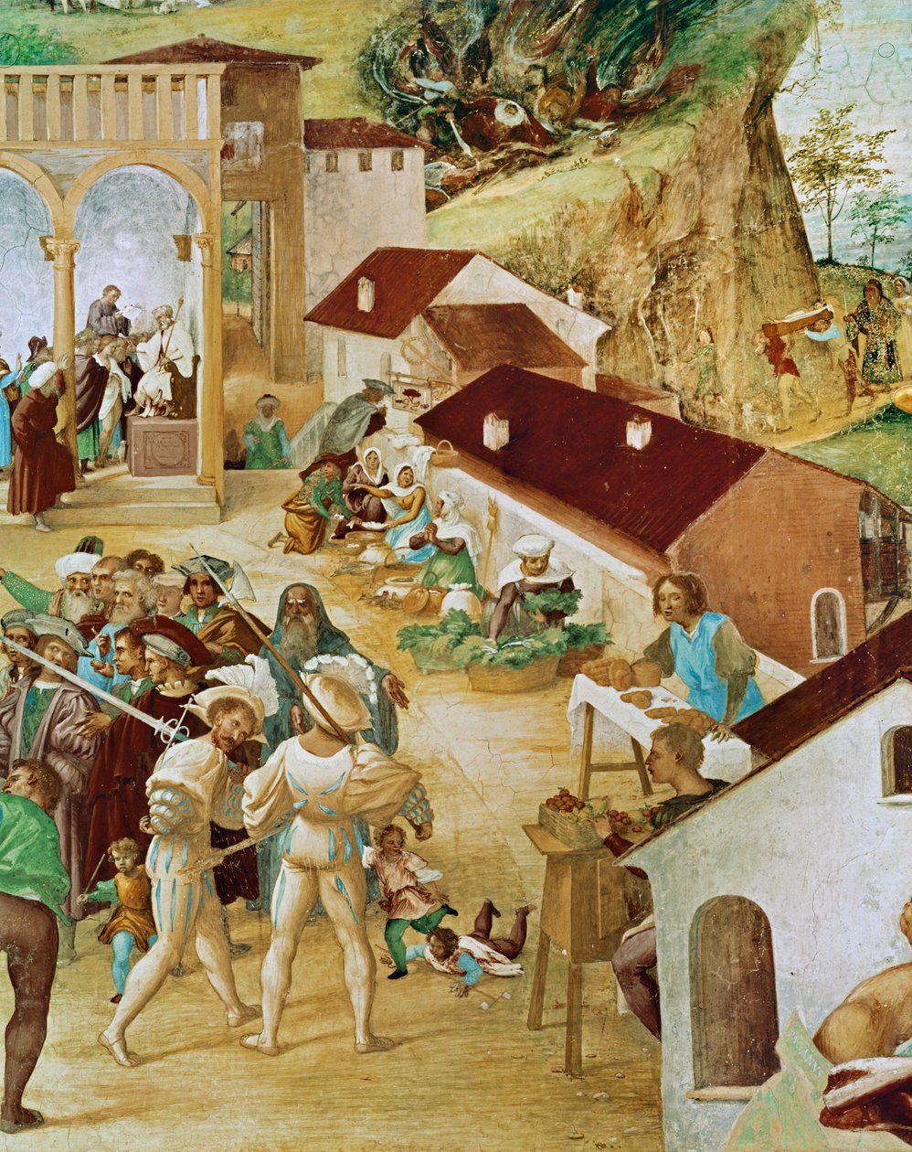 Rechte Seite der Capella Suardi, Kirche Santa Barbara von Lorenzo Lotto