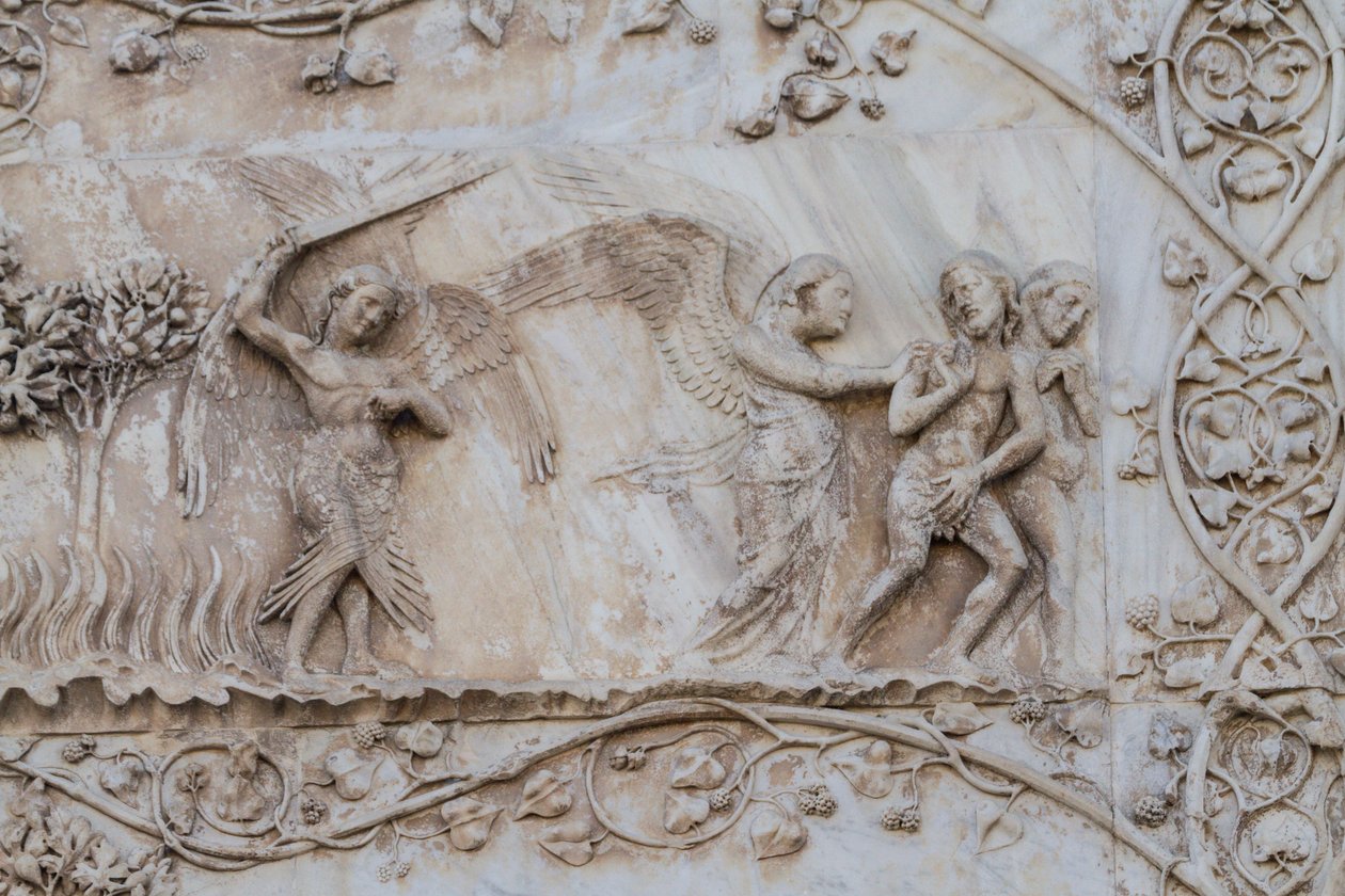 Vertreibung aus Eden (Detail) von Lorenzo Maitani