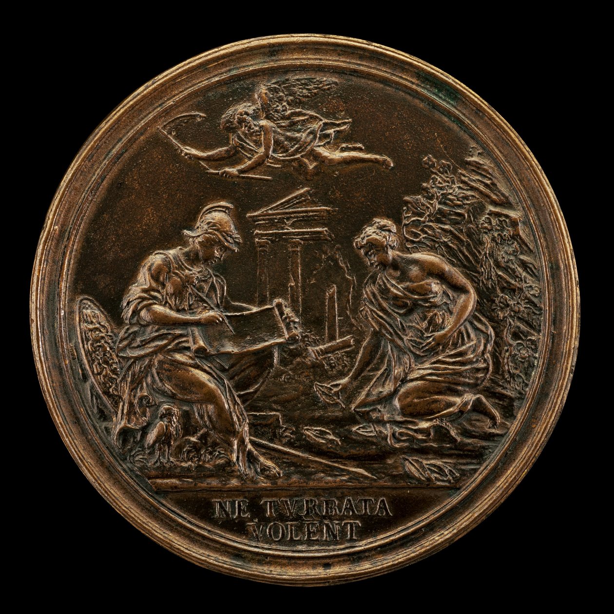 Allegorie mit Minerva, Zeit und einer Sybille [Rückseite], 1725 von Lorenzo Maria Weber