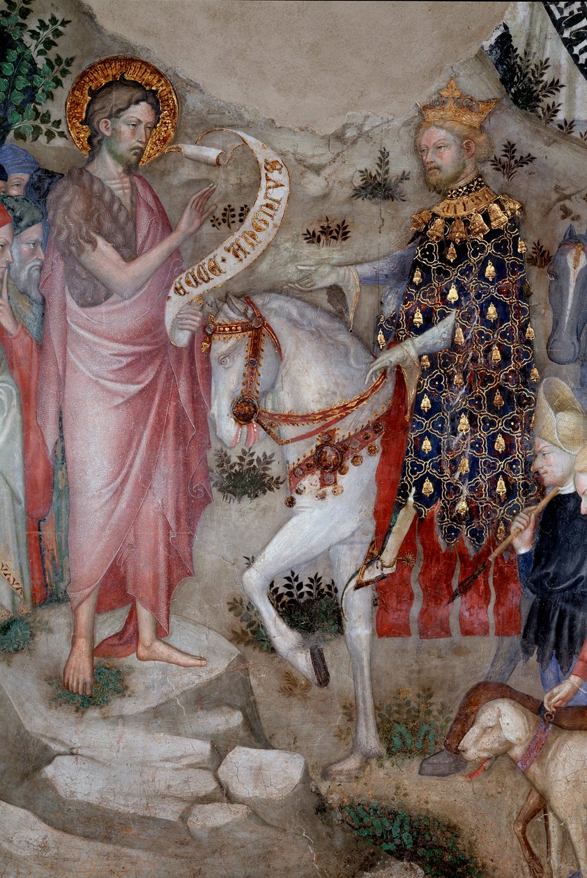 Predigt des Heiligen Johannes des Täufers (Detail) von Lorenzo Salimbeni