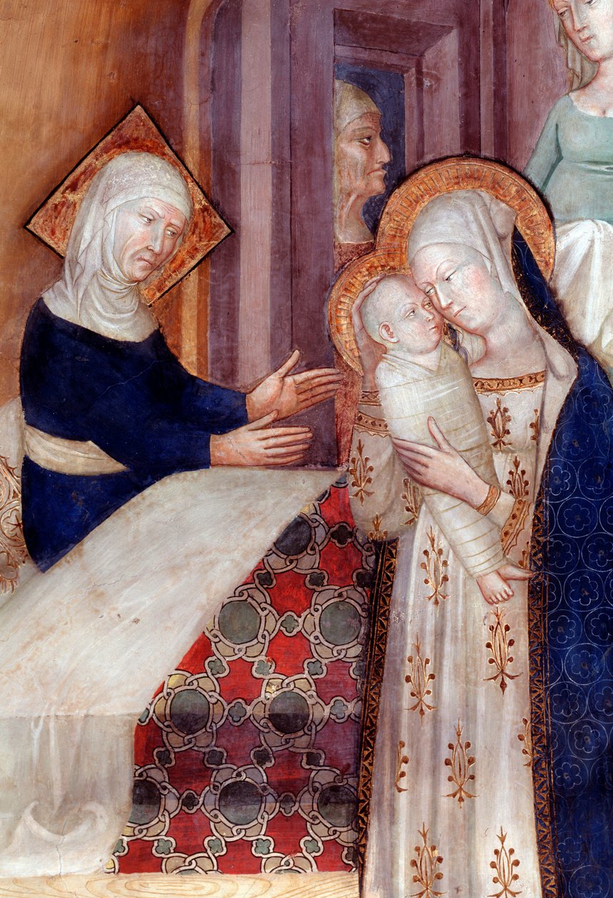 Die Geburt des Heiligen Johannes des Täufers (Detail) von Lorenzo Salimbeni