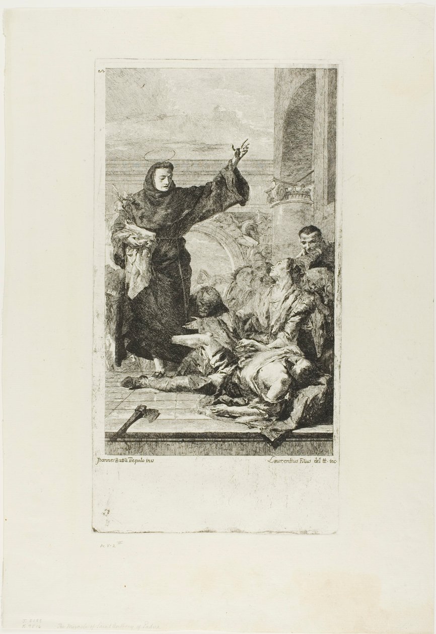 Das Wunder des Heiligen Antonius von Padua von Lorenzo Tiepolo