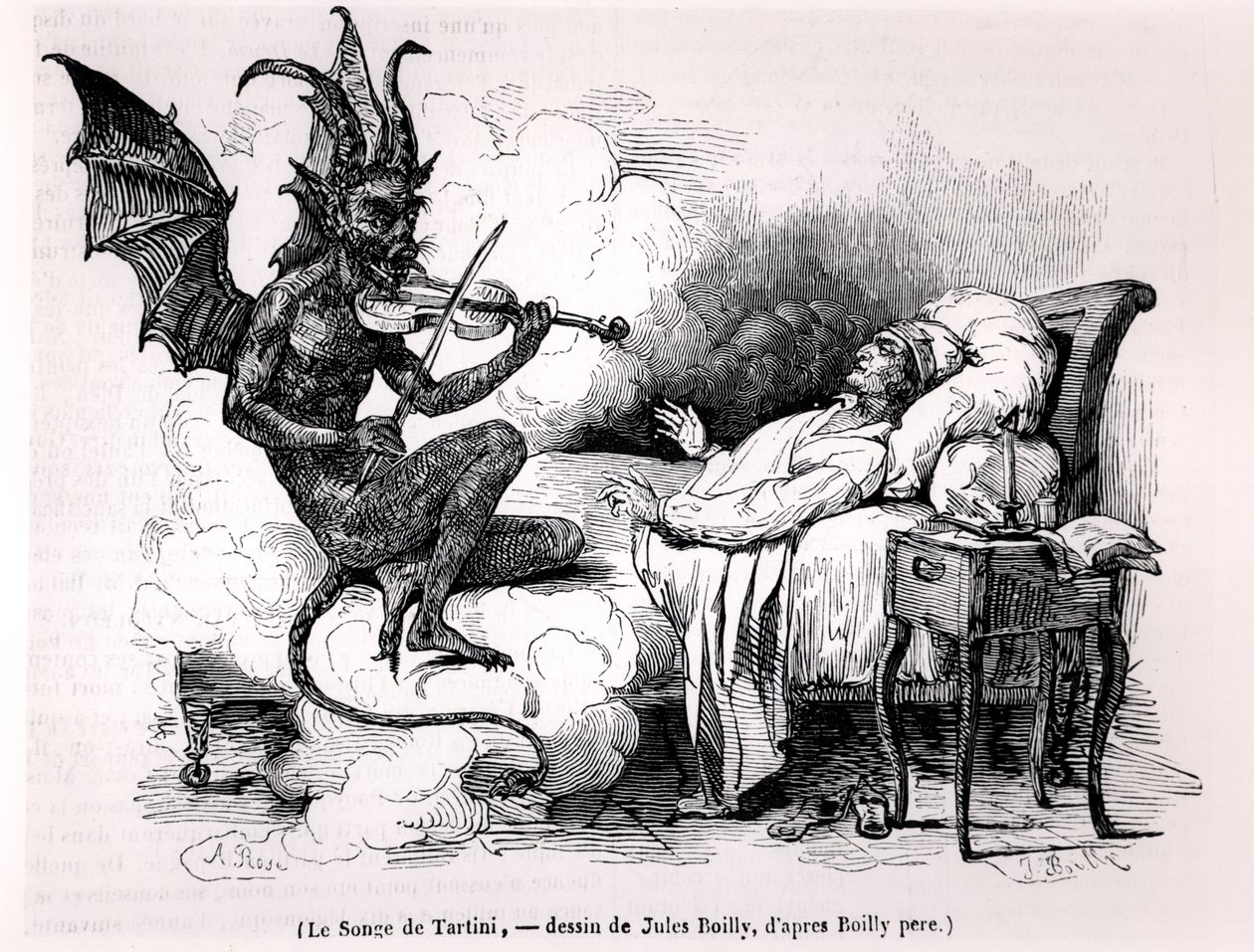 Der Traum von Tartini, graviert von Julien Leopold Boilly von Louis Leopold Boilly