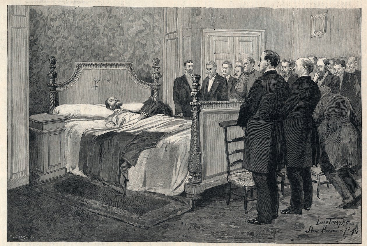 Der Tod des Comte de Paris, Stowe House, England, 1894 von Louis Tinayre