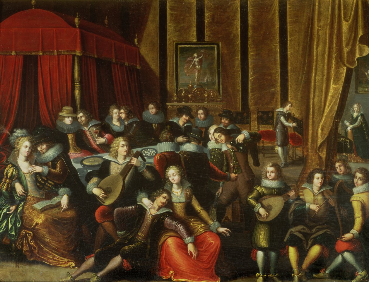 Galante Szene in einem Schloss von Louis de Caullery