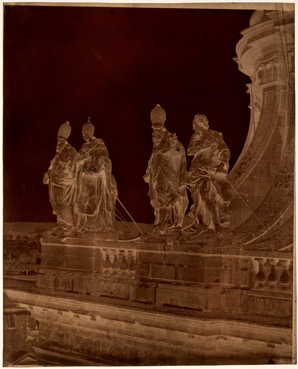 Vier Statuen in Versailles von Louis-Rémy Robert