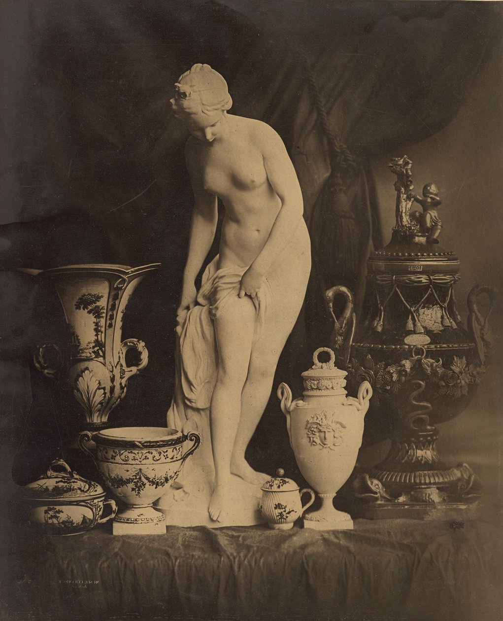[Stillleben mit Statuette und Vasen] von Louis-Rémy Robert