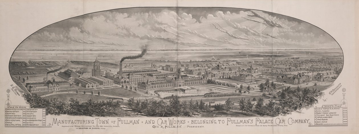 Fabrikstadt Pullman und Wagenwerke der Pullman