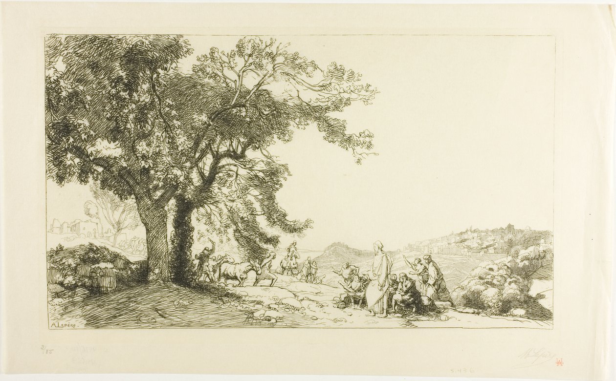 Christus am Morgen des Palmsonntags von Louis Auguste Lepère