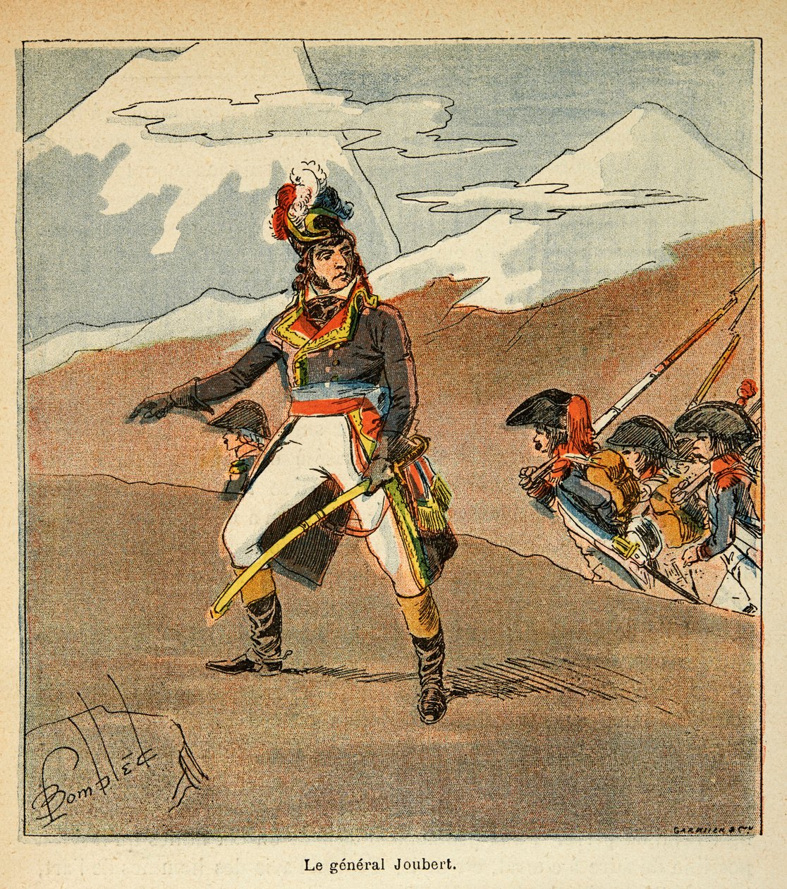 Illustration aus dem Buch „The Memorial of Saint Helene“ von Graf Emmanuel de Las Cases: Porträt von General Joubert von Louis Charles Bombled