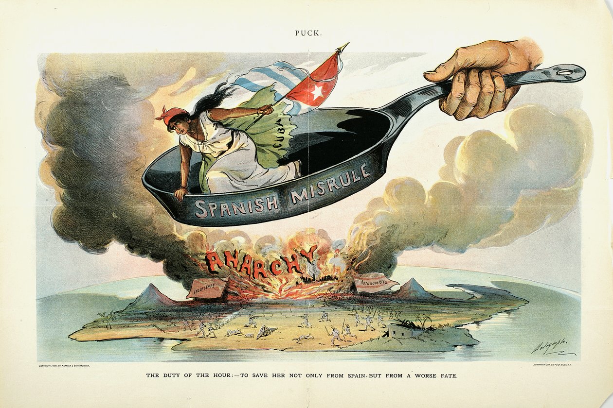 Die Pflicht der Stunde: - Sie [Kuba] nicht nur vor Spanien retten - sondern vor einem schlimmeren Schicksal, 1898 von Louis Dalrymple