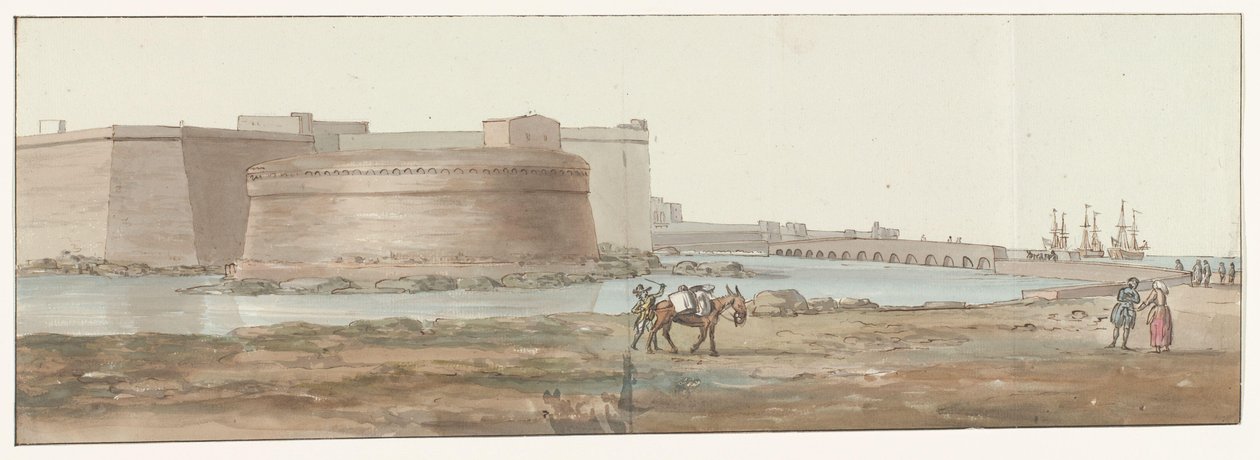 Ansicht von Gallipoli (Voyage en Italie, en Sicile et à Malte - 1778) von Louis Ducros