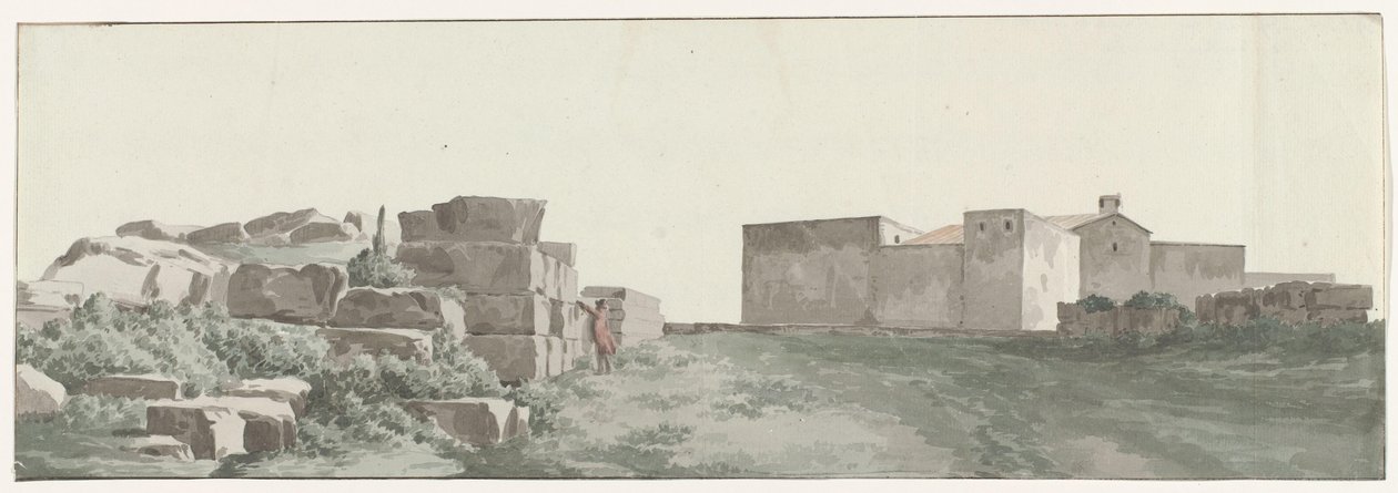 Profil der Innen- und Außenmauern der alten Stadt Manduria von Louis Ducros