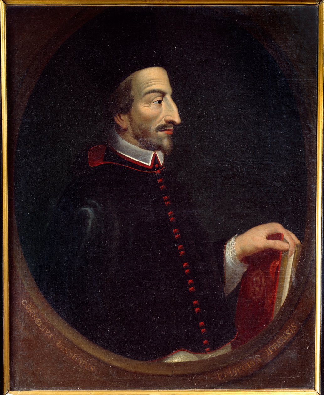 Jansenismus: Porträt von Cornelius Jansen, bekannt als Jansenius, Bischof von Ypern (1585-1638) von Louis Dutielt